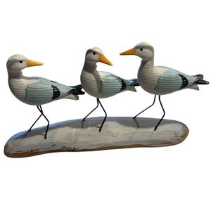 Coastal Seagull Trio Table Decor - Blue & White